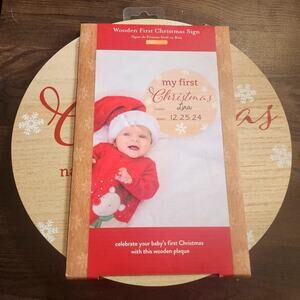 Babies First Christmas Wooden Sign
